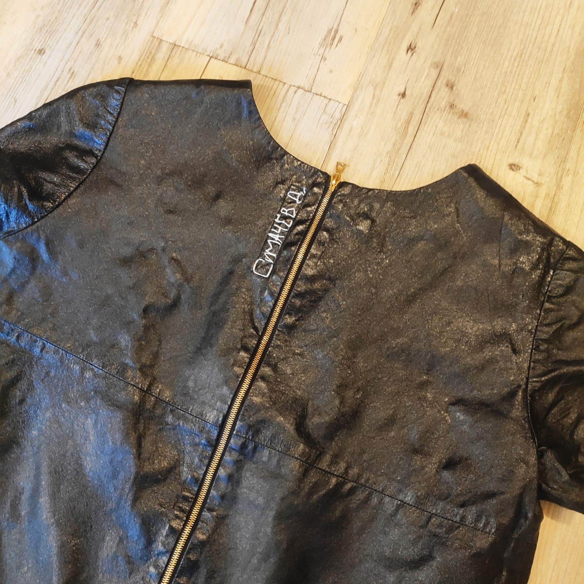 Denis Simachev - Backzip leather top.Like Haider Ackermann or Prada - 3