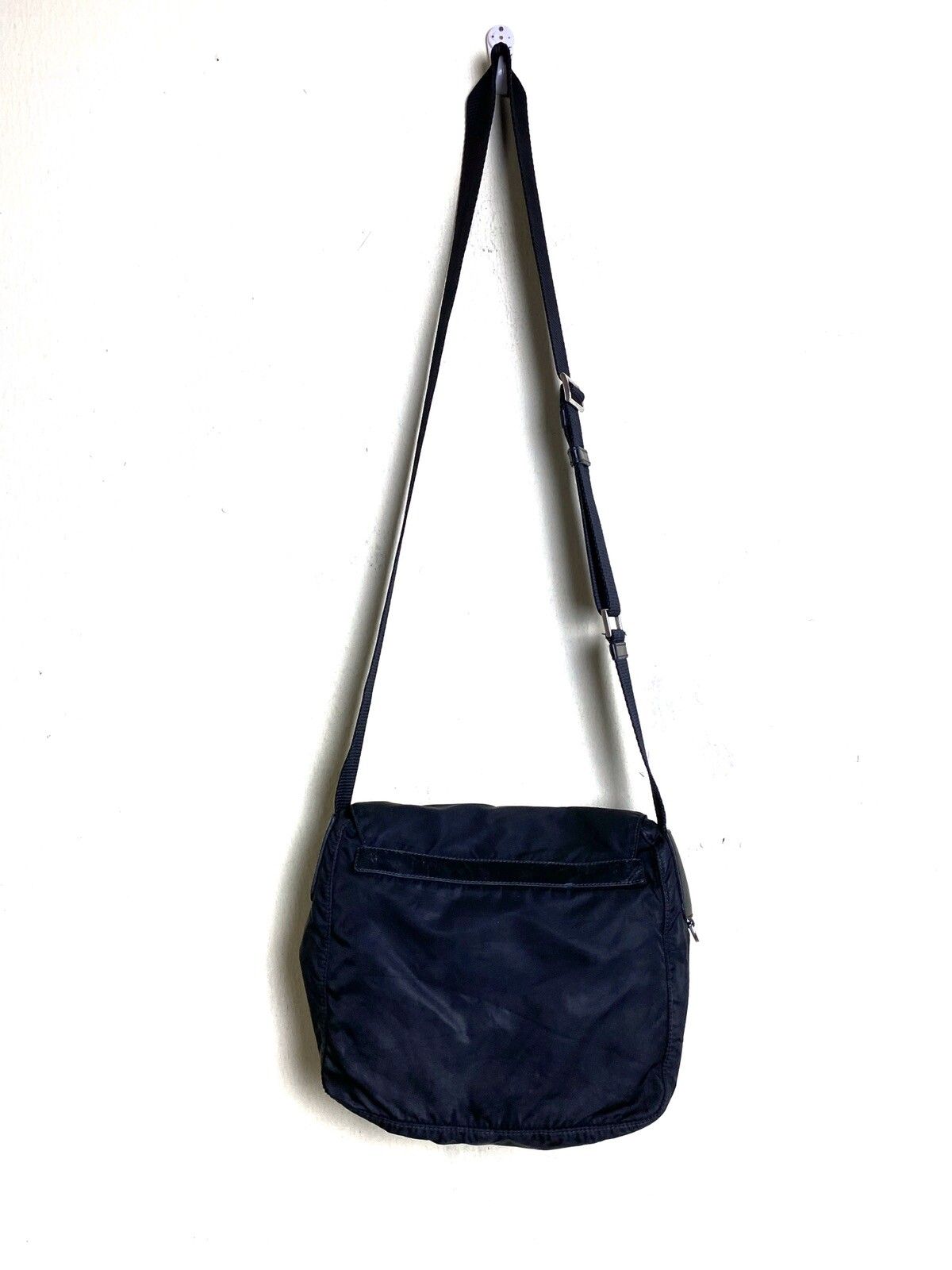 Authentic PRADA Black Tessuto Nylon Shoulder Crossbody Bag - 11