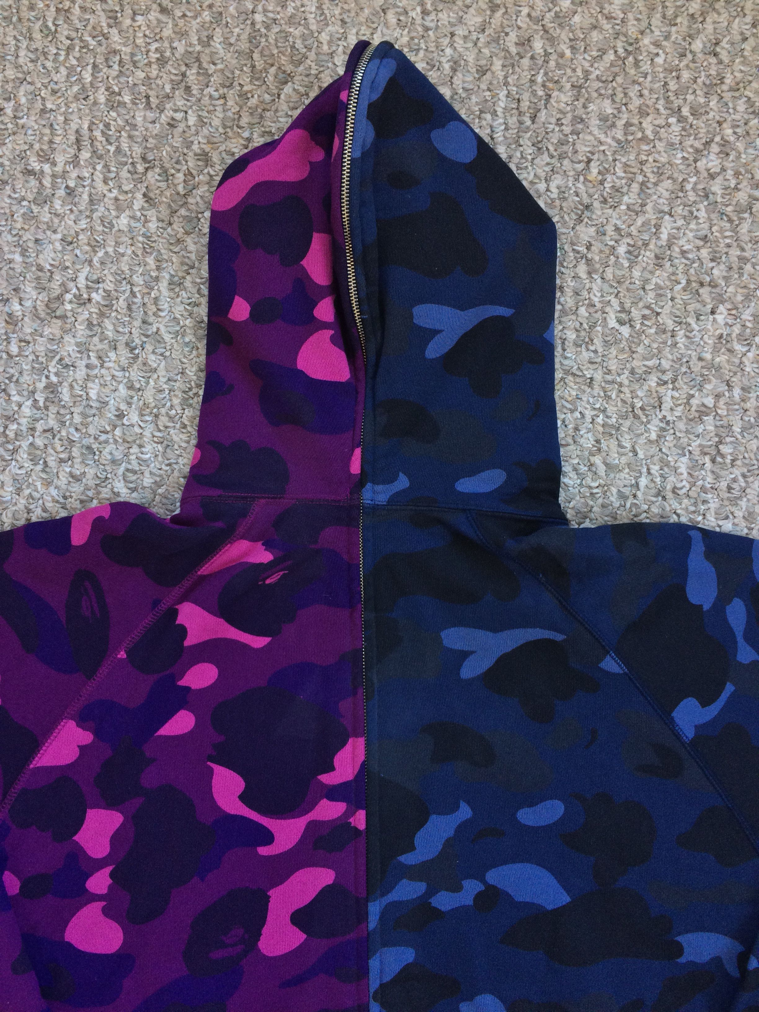 Color Camo Split Full Zip Hoodie - 4