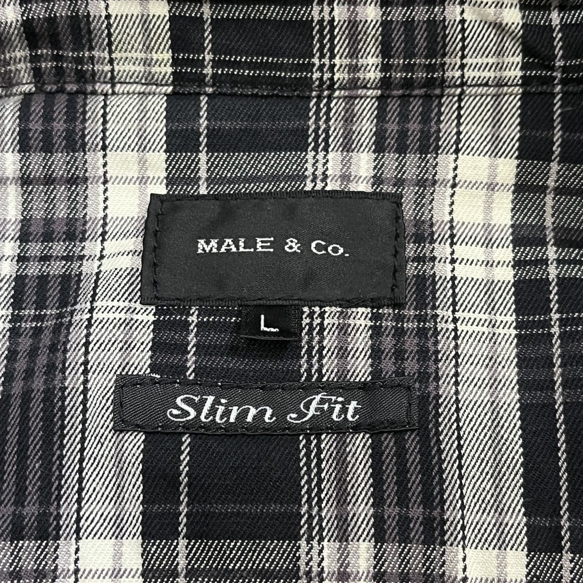 Vintage - Male & Co Slim Fit Flannel Matsuda Shirt Zipper - 10