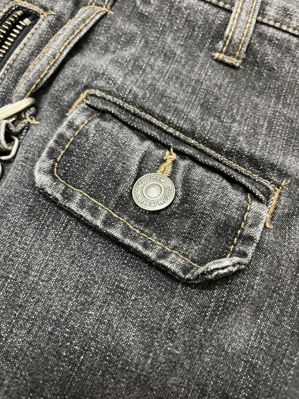 Archival Clothing - Japanese Brand PPFM Bondage Tactical Cargo Denim - 3