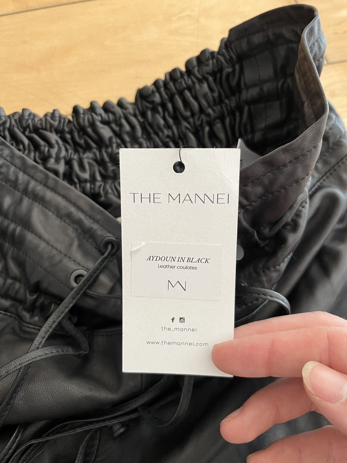 NWT - The Mannei Leather Aydoun Shorts - 5