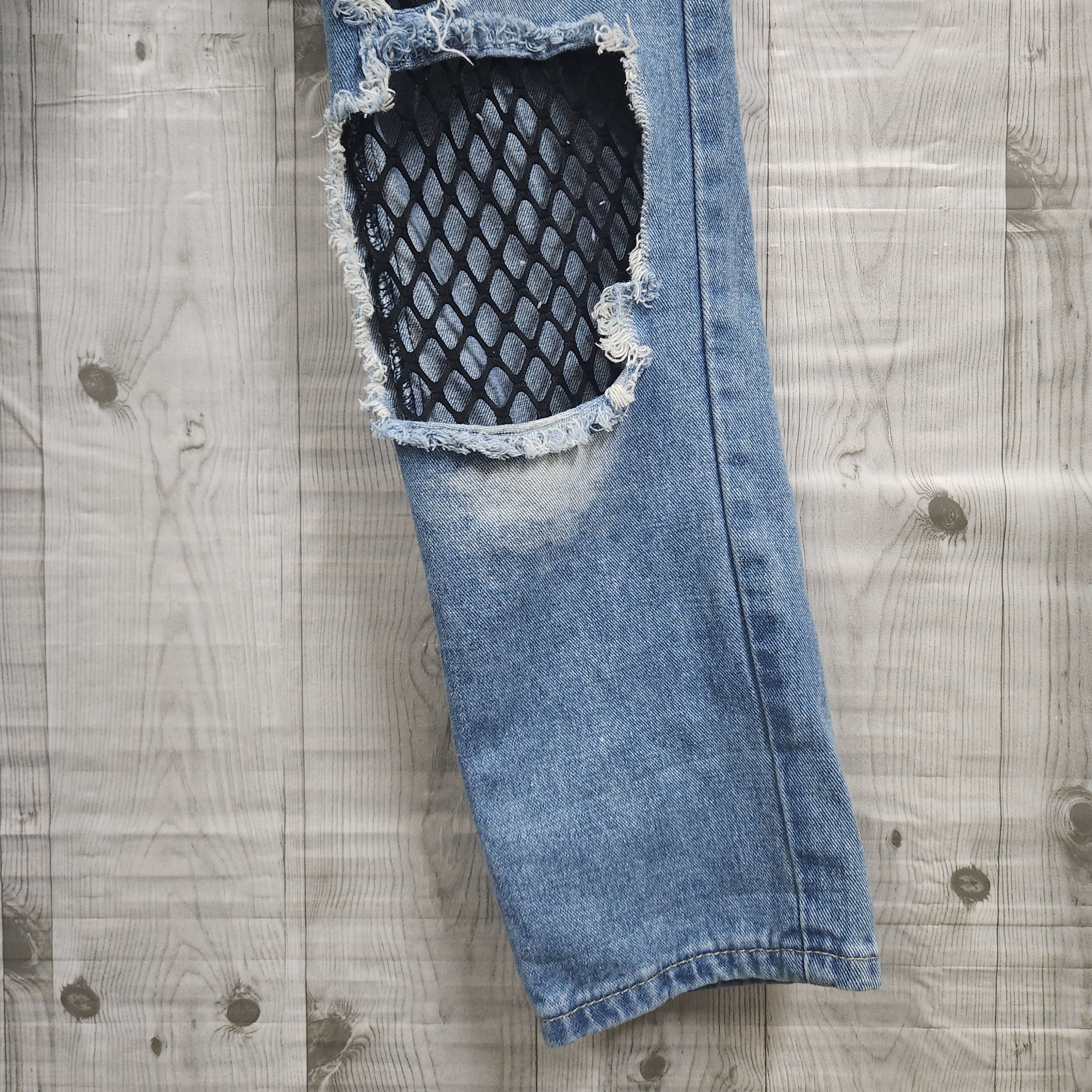 America - Avant Garde Seditionaries Distressed Mesh Denim Jeans - 12