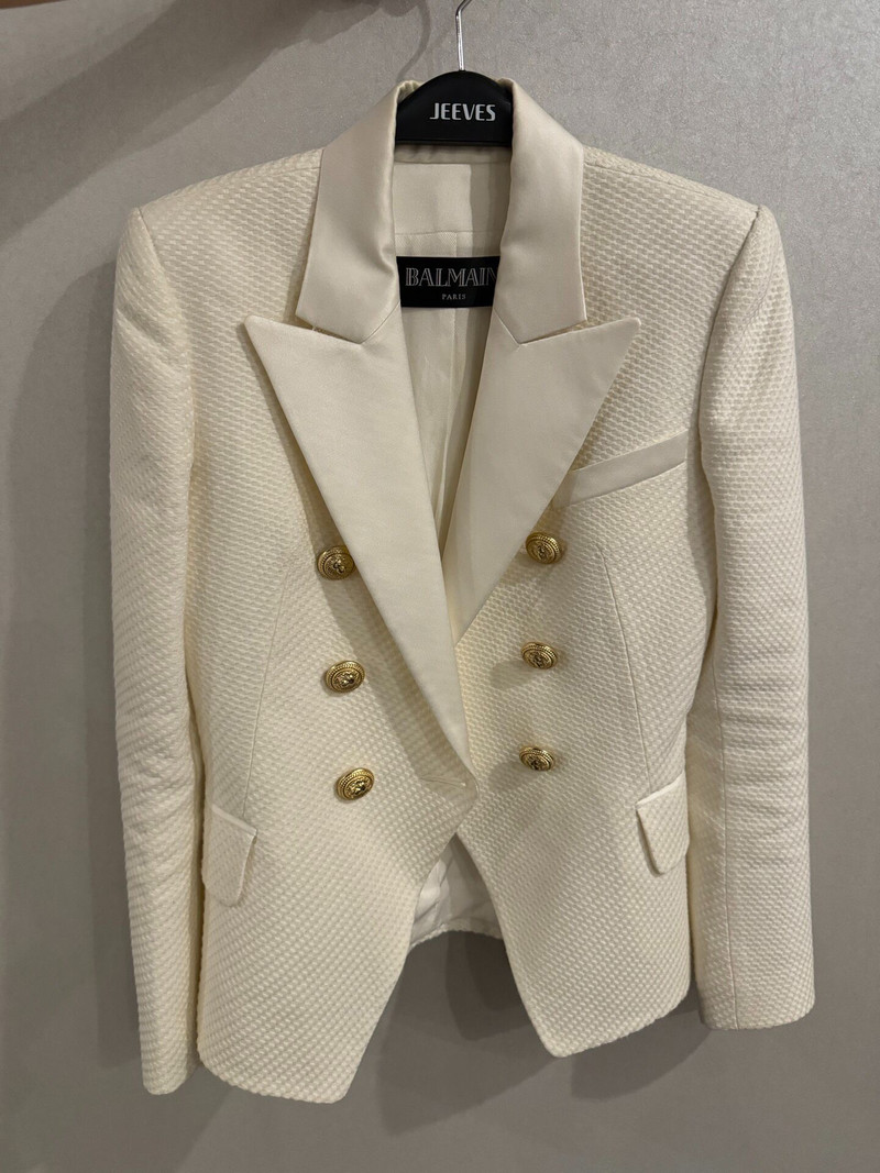 Balmain Gold-Button White Suit - 1