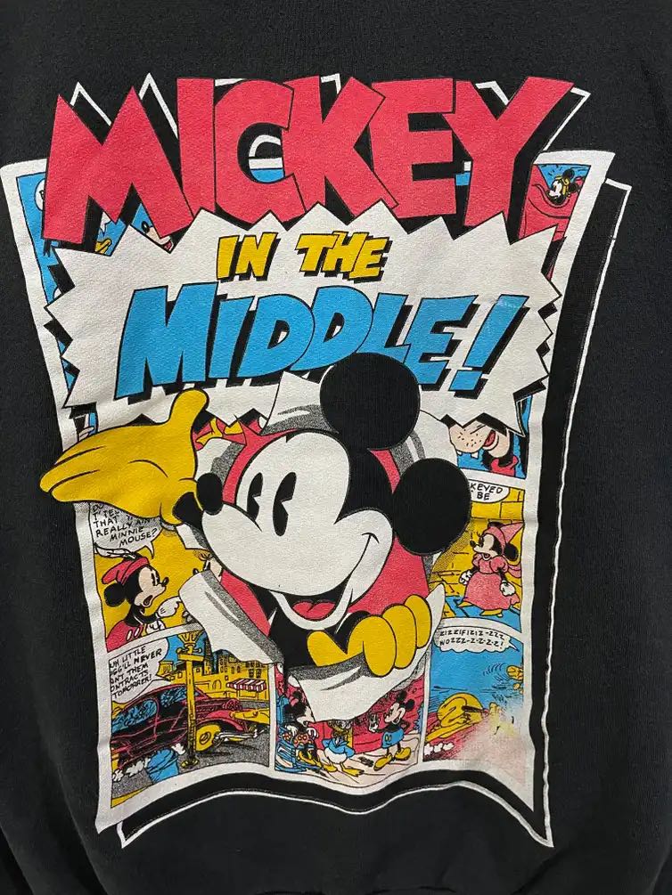 90s Disney Mickey In The Middle Character Promo Big Logo - 2