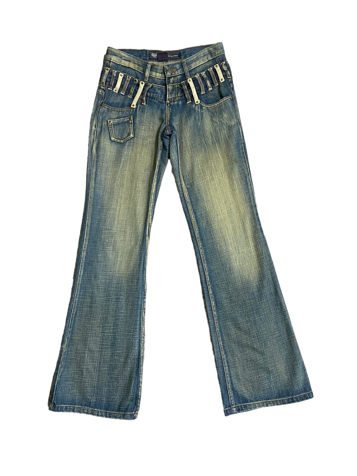 Designer - FLARED DENIM GAZOZ RUSTY DOUBLE WAIST WIDELEG BOOTCUT - 1