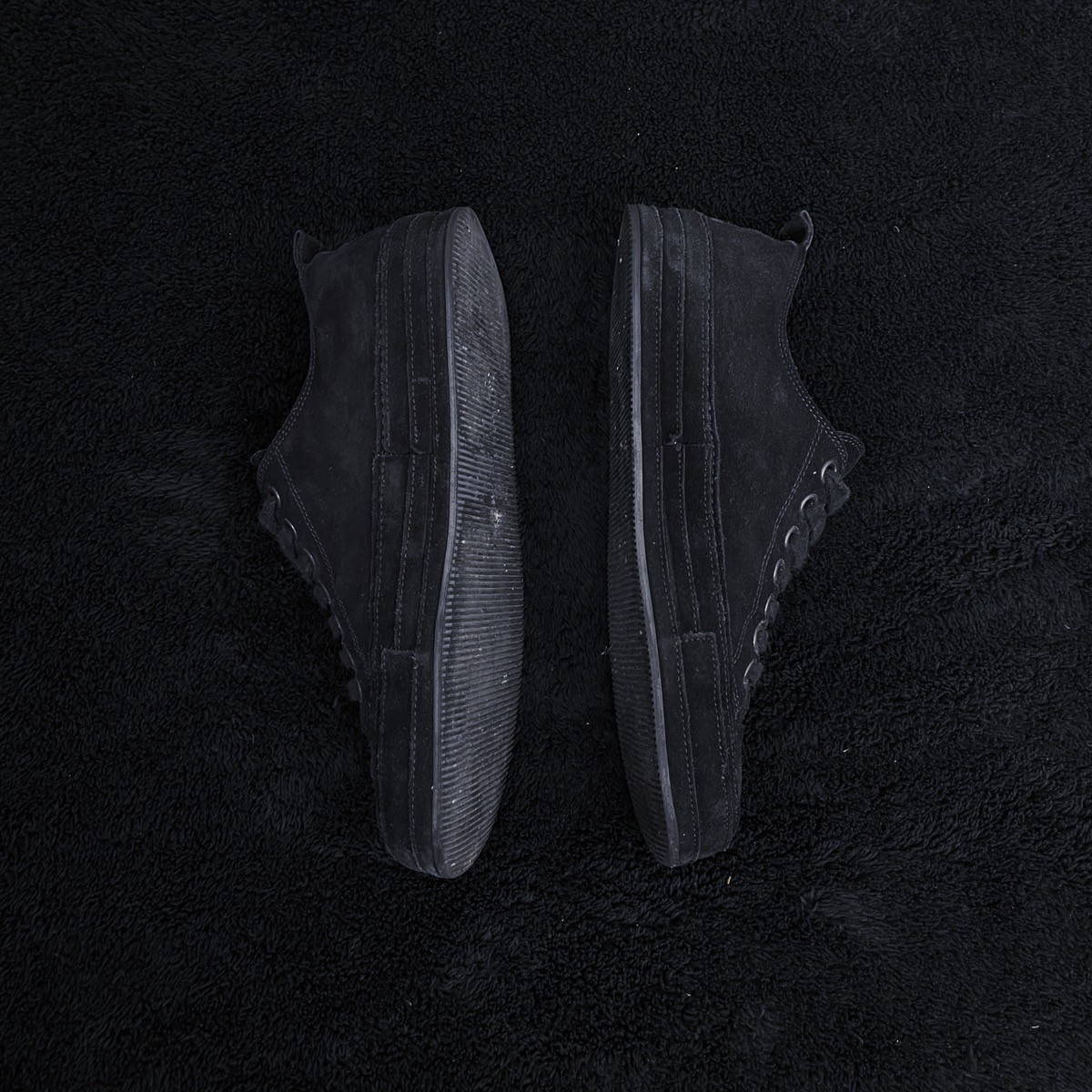 Scamosciato Low-top suede sneakers black. - 4