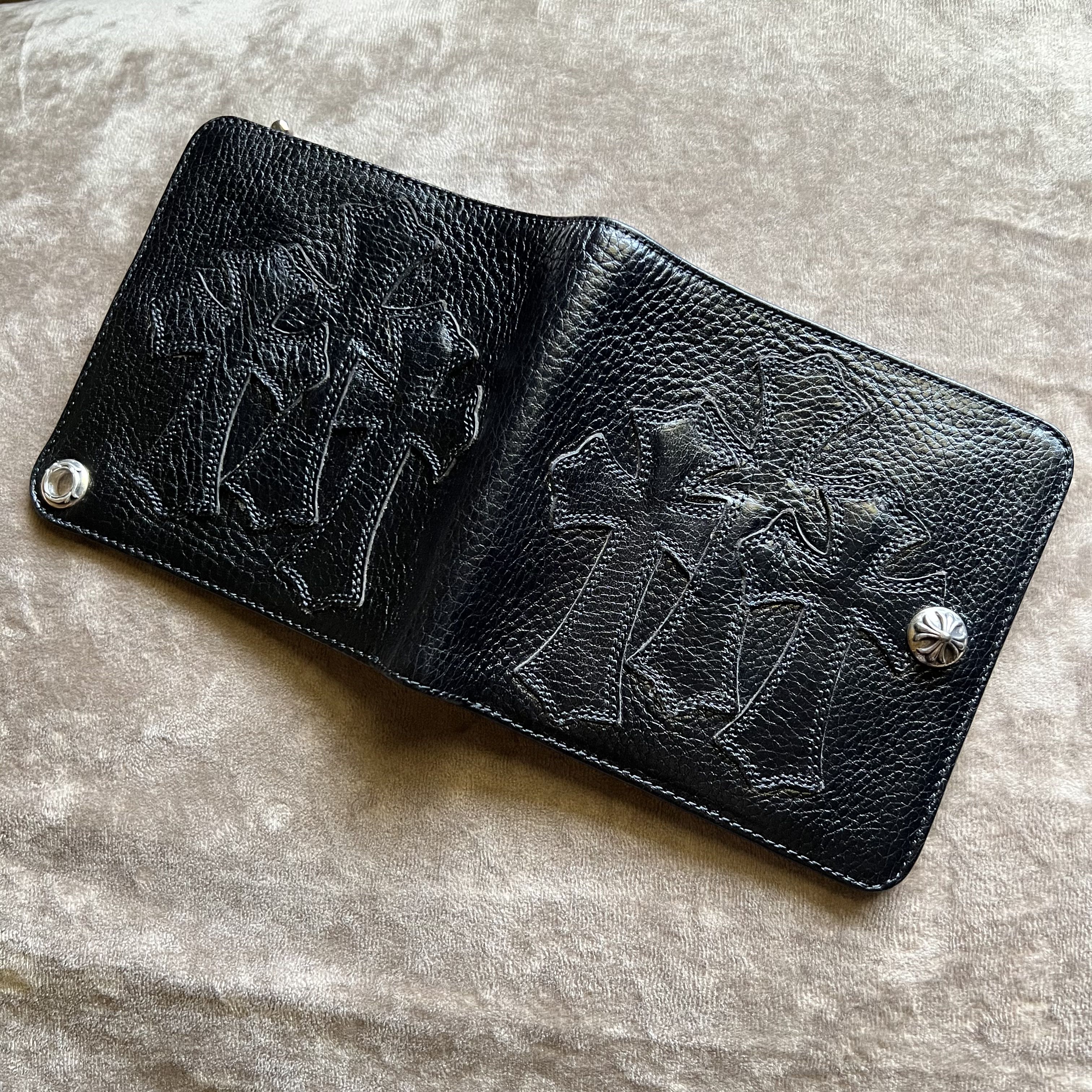 Chrome Hearts Chrome Hearts Bi Fold Cross Patch Wallet | fireemblem |  REVERSIBLE