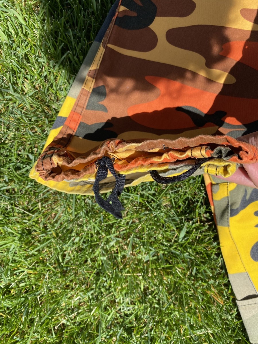 Military - Yellow/Orange Adjustable Split Camo Tactical Pants - 5