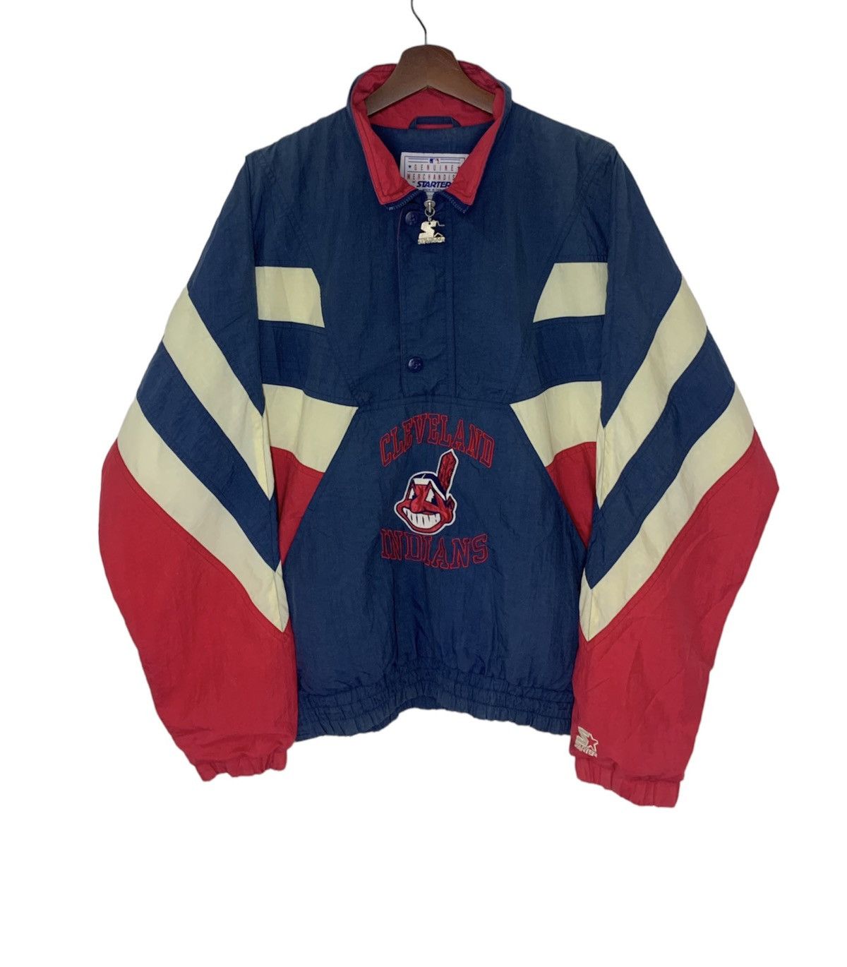 Vintage CLEVELAND INDIANS Starter Anorak Jacket - 1