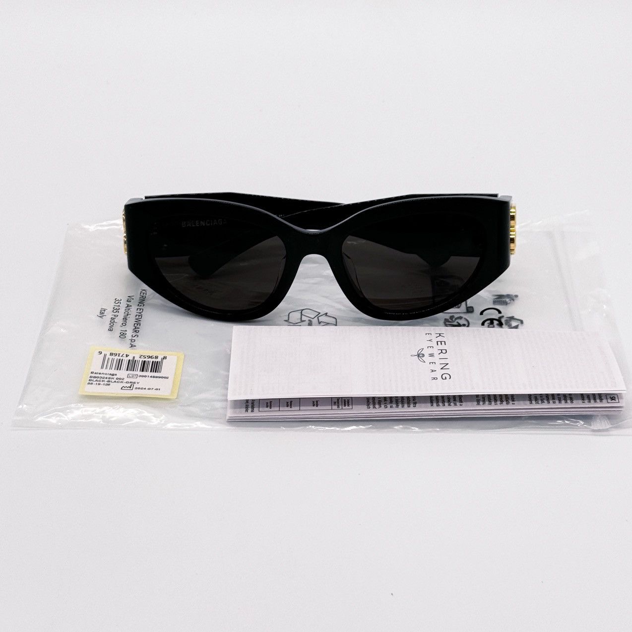 NEW BALENCIAGA OVERSIZED SUNGLASSES BALENCIAGA BB0324SK 002 - 11