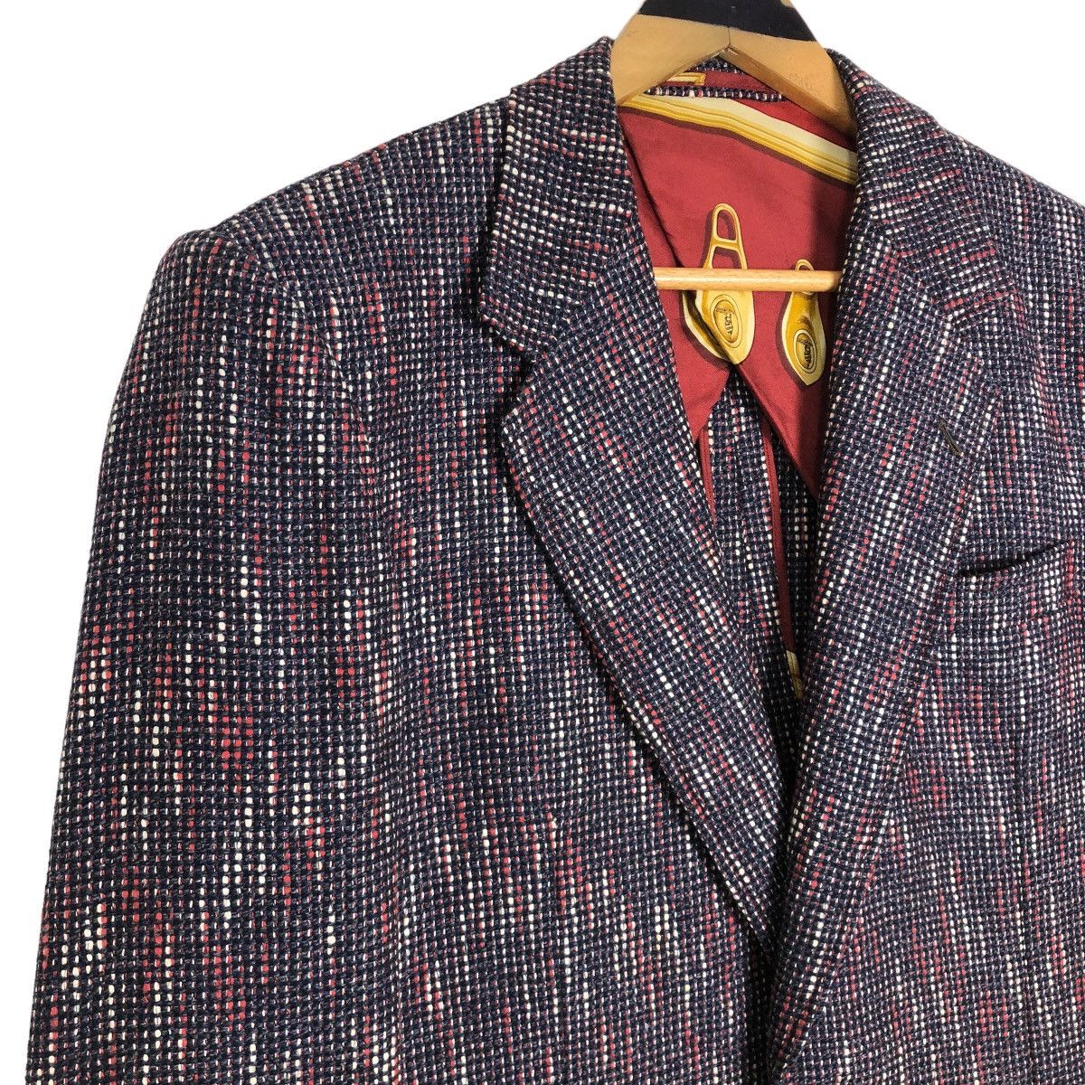 Vintage Trussardi Single Breasted Wool Tweed Coat - 6