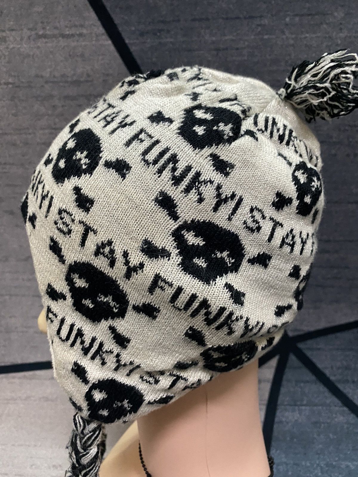 Japanese Brand Stay funky Skeleton Trapper Beanie Hat - 4