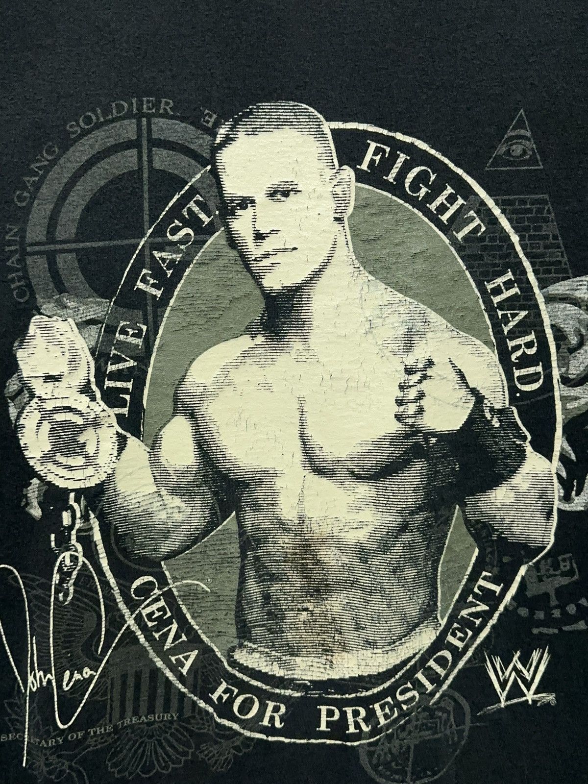 Vintage WWE John Cena Ruthless Aggression Wrestling Tee XL - 3