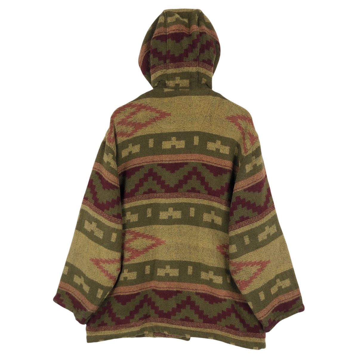 Vintage MUW Company Aztec Navajo Wool Jacket Hoodie - 10