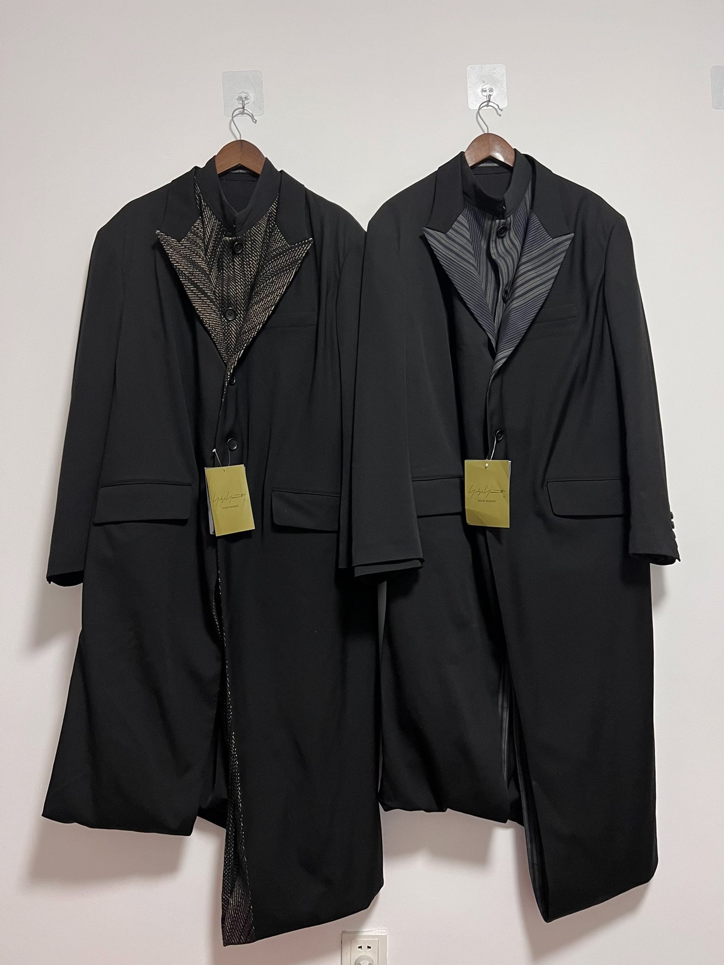 Yohji Yamamoto 23aw double-layer ink-dyed coat - 4
