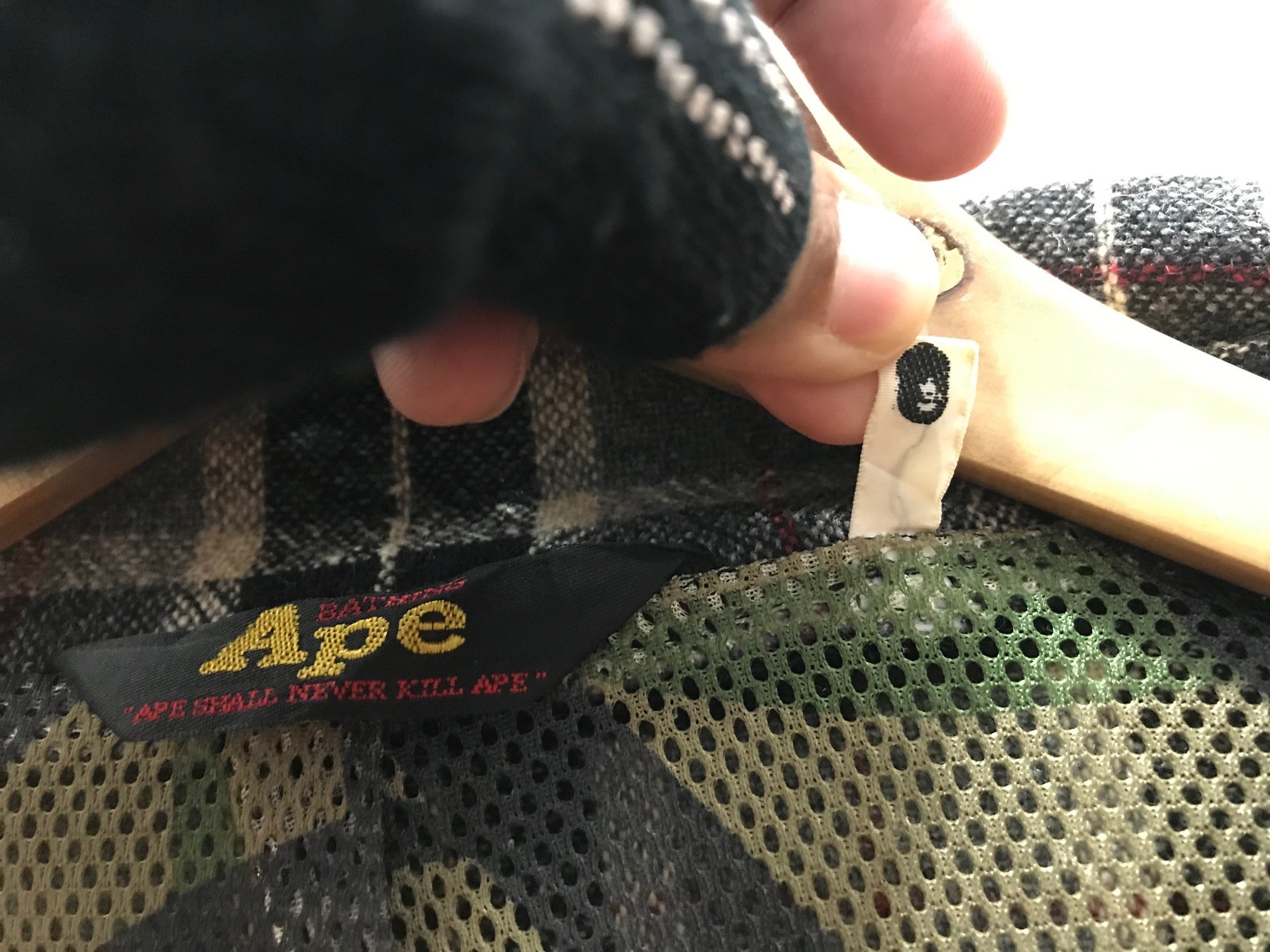 A Bathing Ape General Check Pattern Wool Jacket - 9