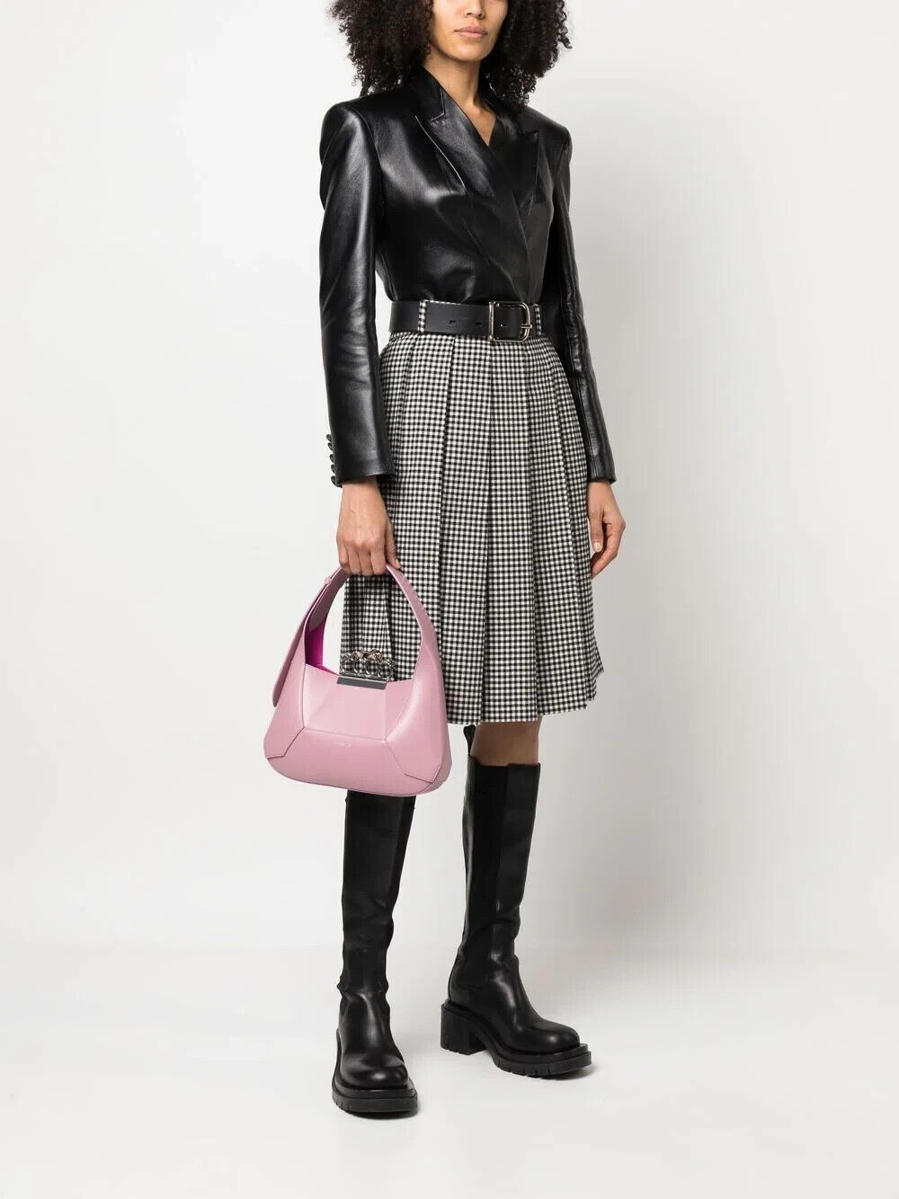 Brand New in Box Alexander Mcqueen Jewelled Hobo Leather Tote Bag in Antique Pink, 2890$ - 17