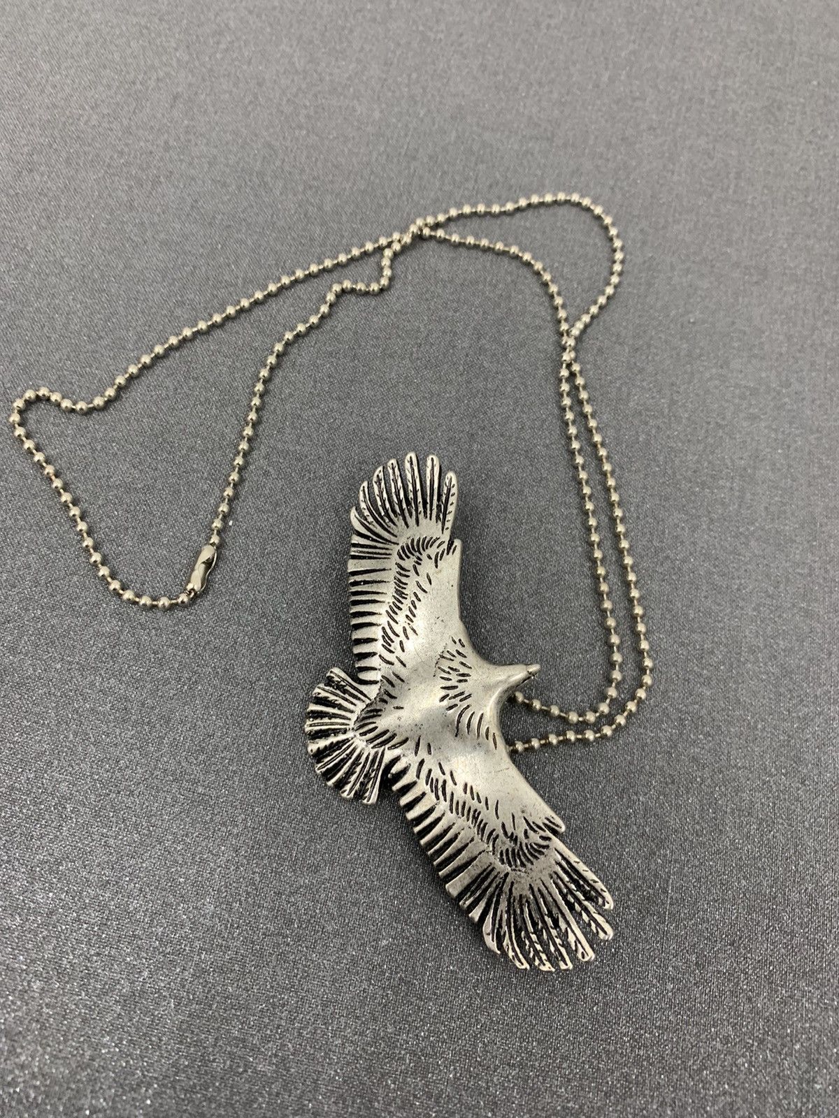 Vintage - Retro Silver Eagle Goros Style Necklace - 5