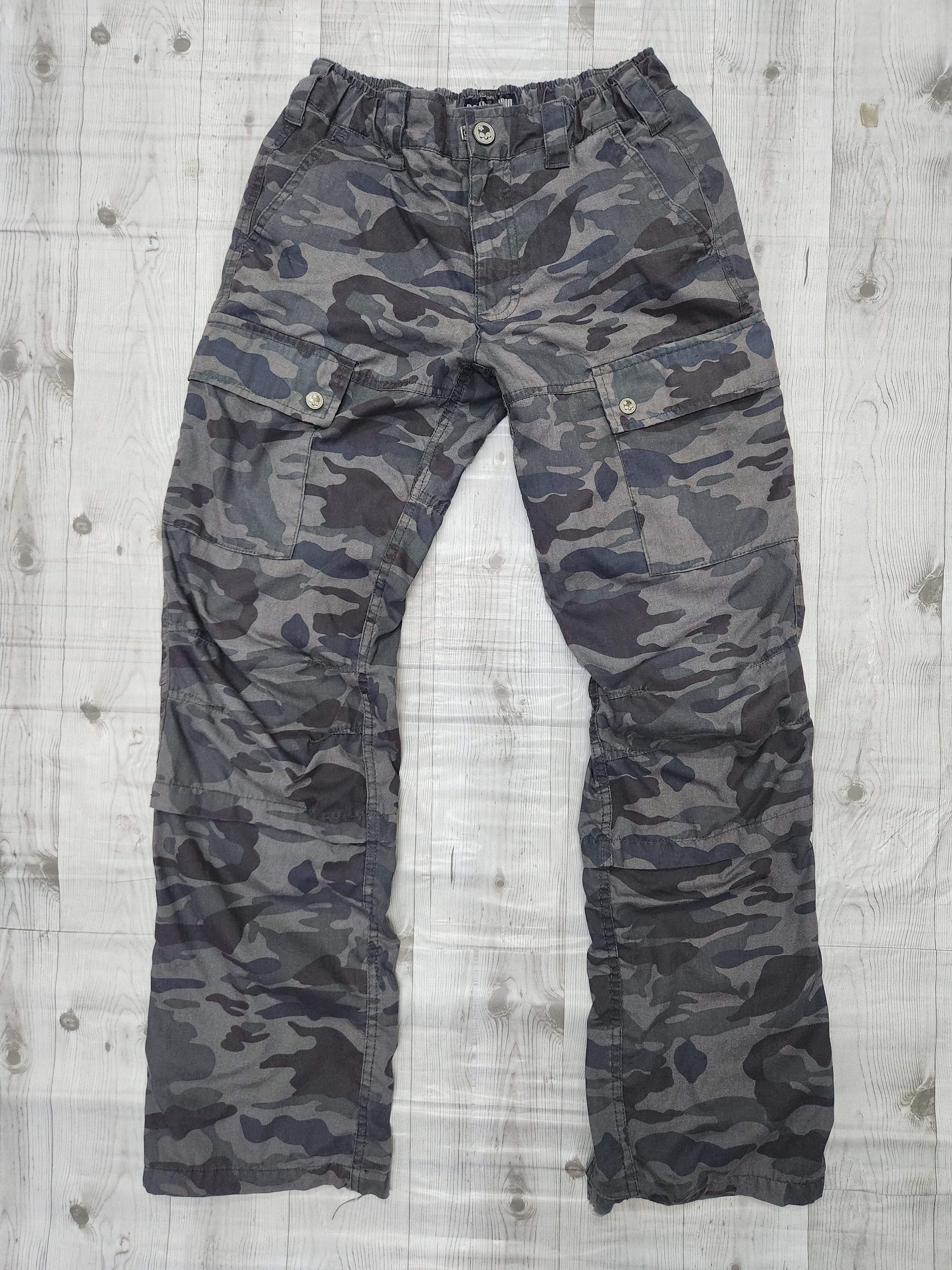 Japanese Brand - Batsu Studio Camouflage Skulls Button Cargo Pants - 2