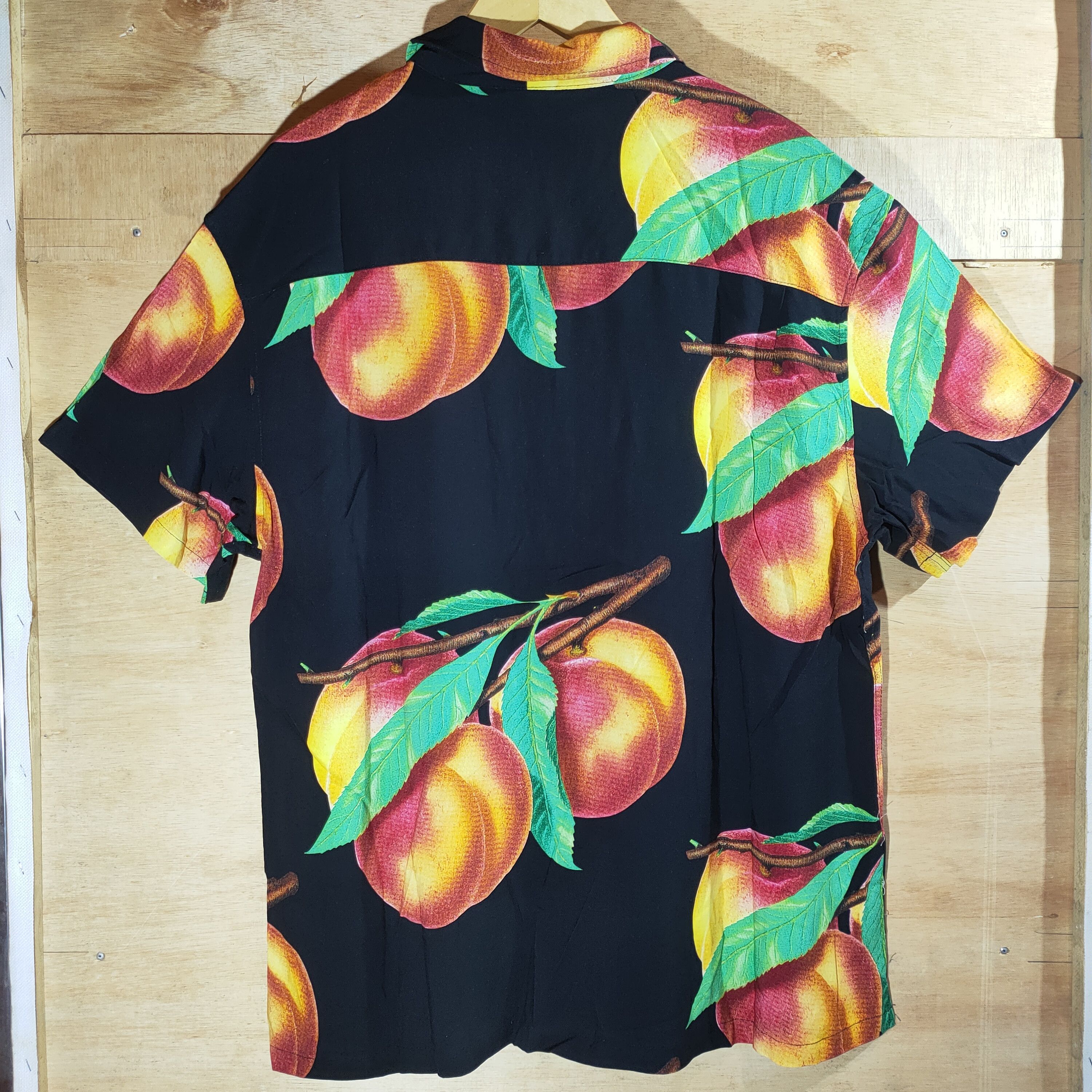 Stussy Peach Pattern Shirt Rayon Black - 6