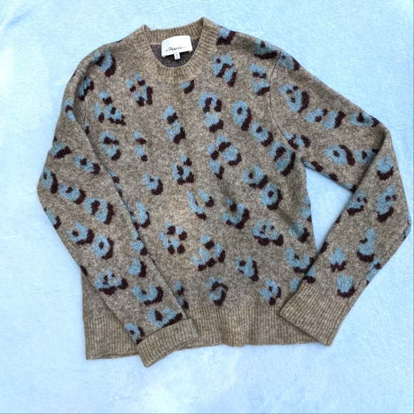 3:1 Phillip Lim Wool/Yak blend Spotted Leopard Print Sweater Small - 2