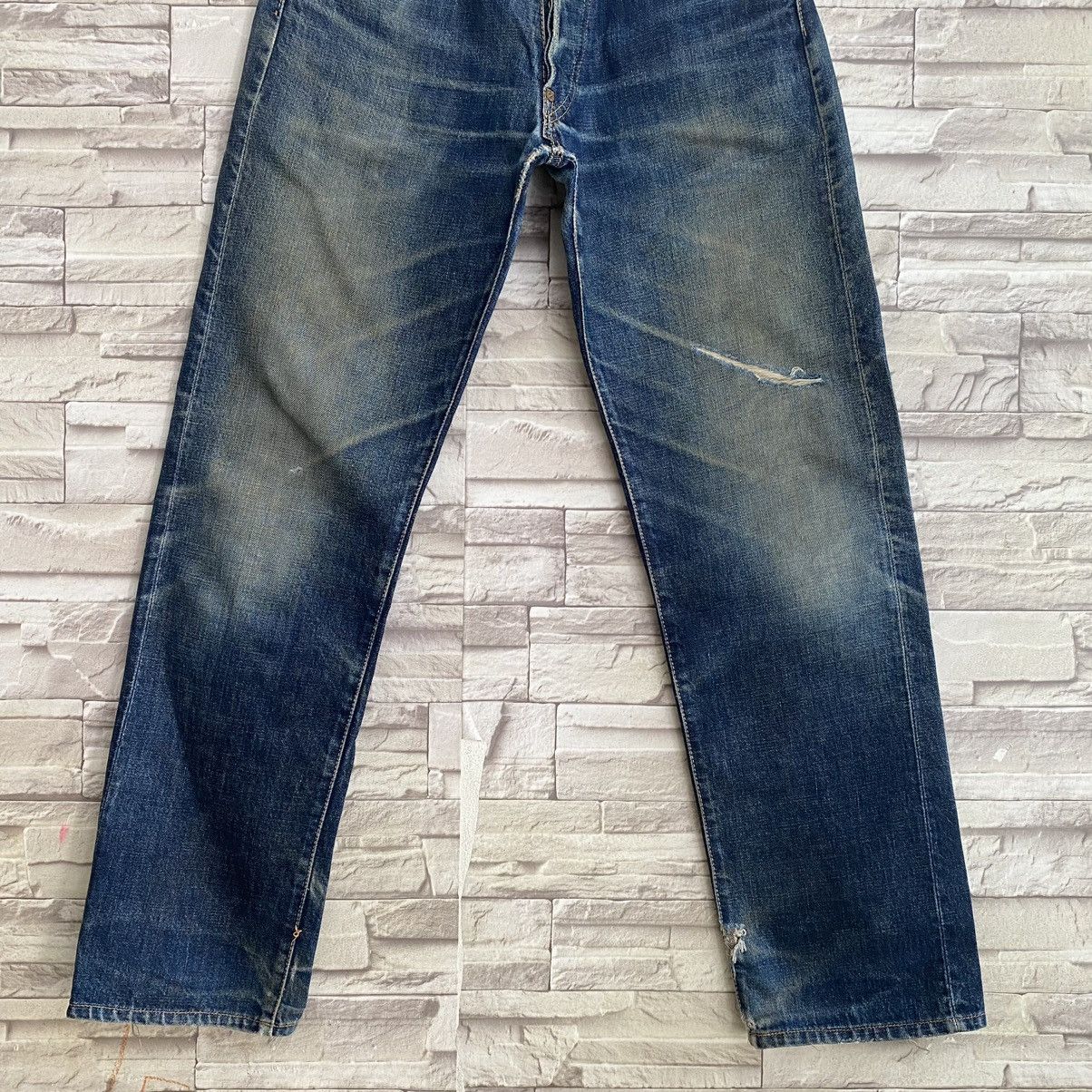 Evisu No2 Distressed Denim Selvedge Jeans 30x30 - 5