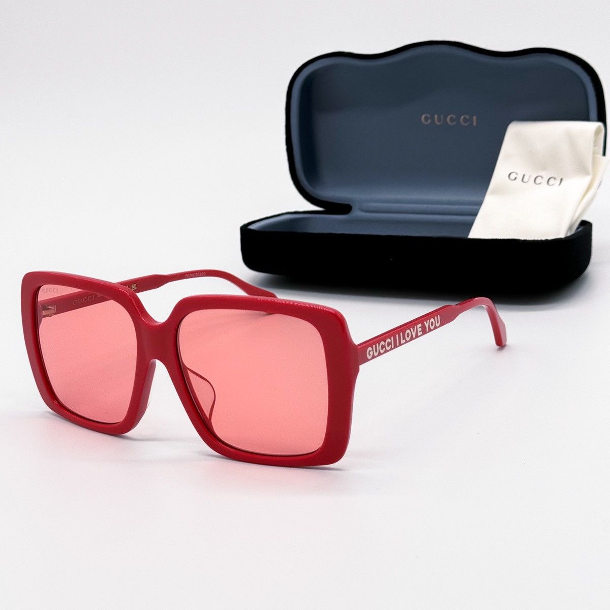 NEW GUCCI GG0567SAN 005 RED WOMEN SQUARE SUNGLASSES GUCCI - 1