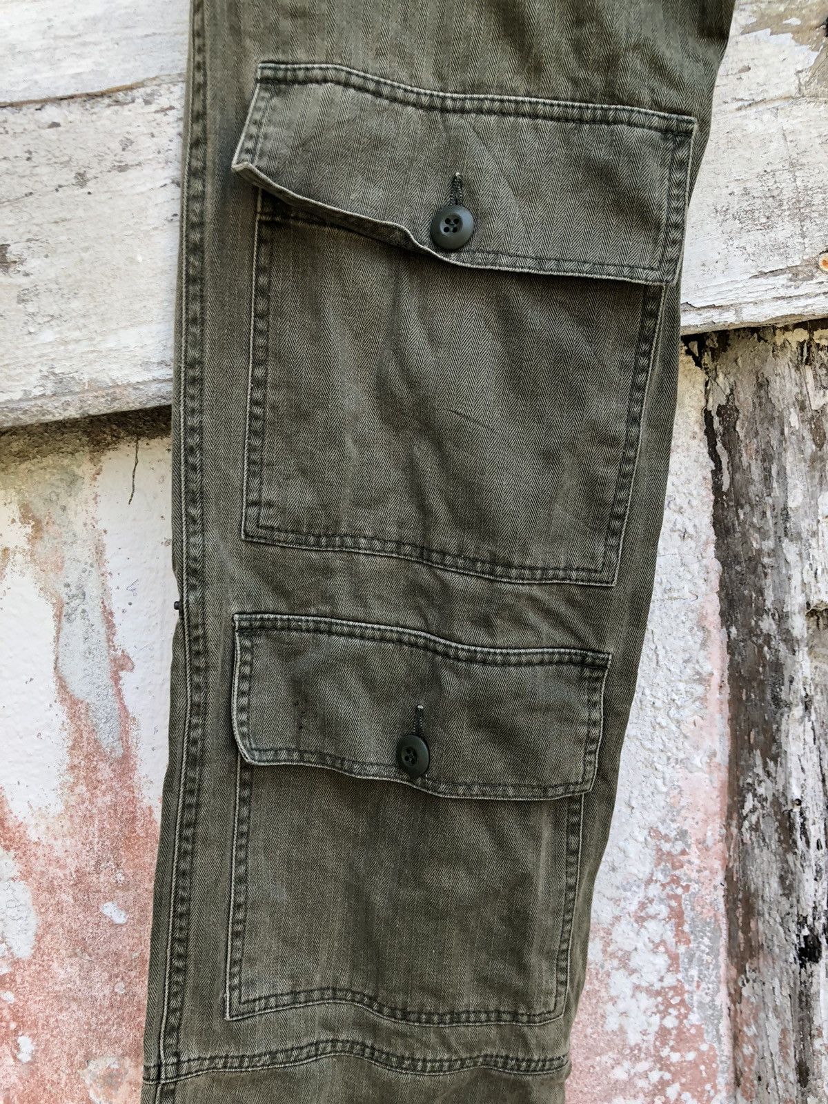 Japanese Brand - Unique Design Clutch Climax Control Back Cargo Pocket Pant - 6