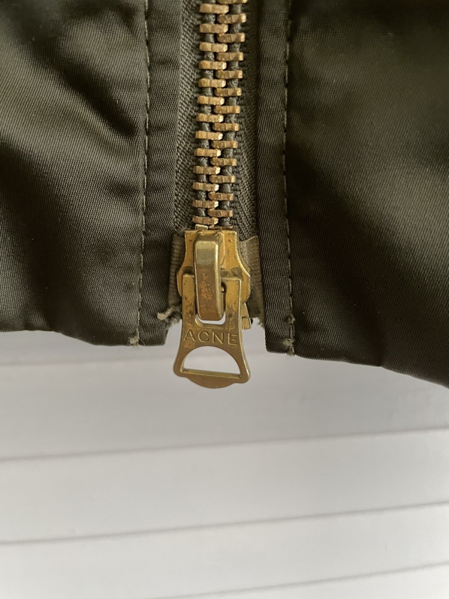 Acne Selo Bomber Jacket Olive Size 48 - 5