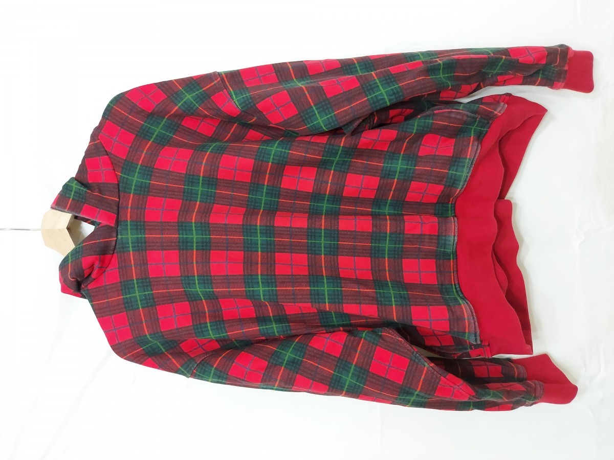 5th Fifth Collection Red Tartan Plaid Hoodie - 1