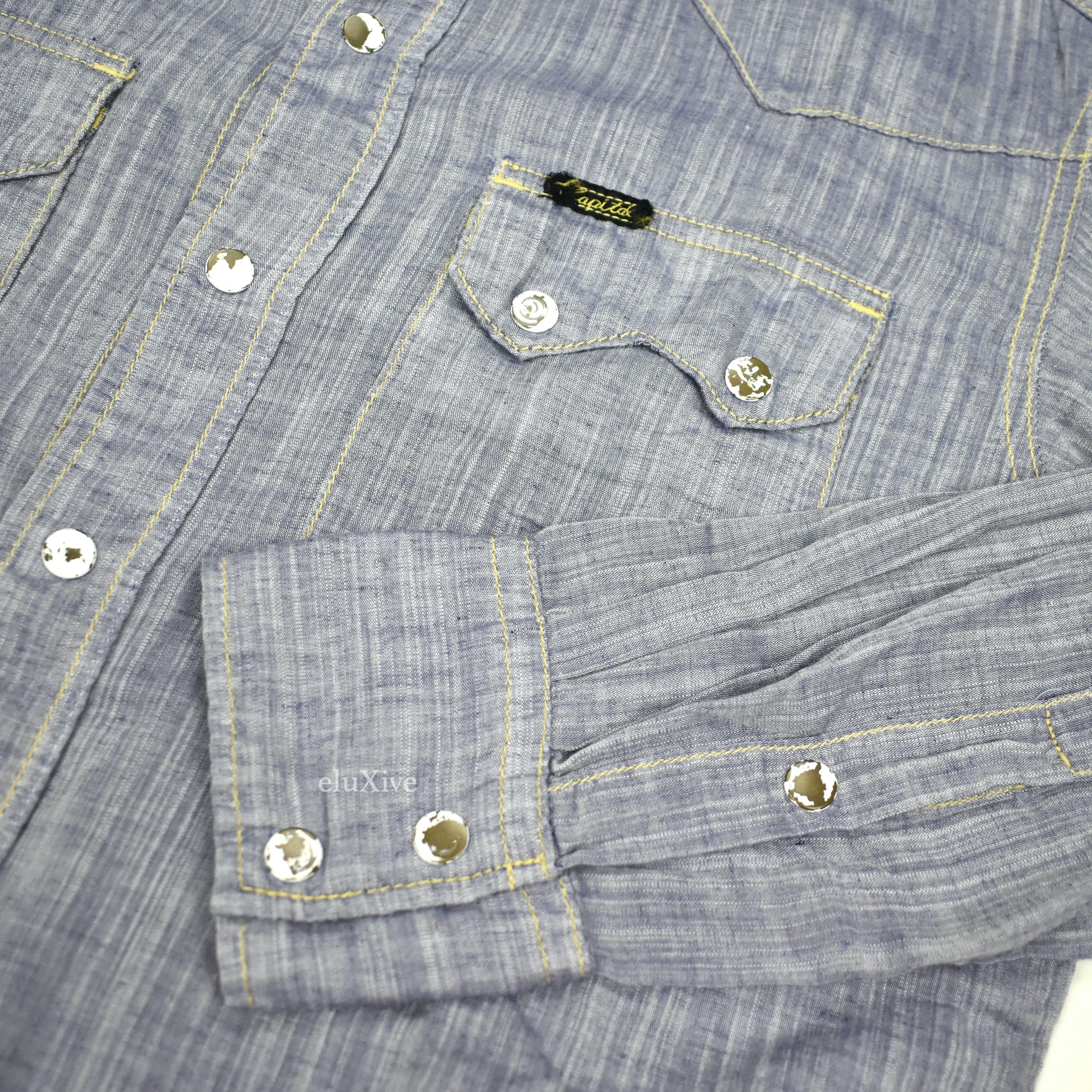 Kapital Western Chambray Snap Button Shirt - 6