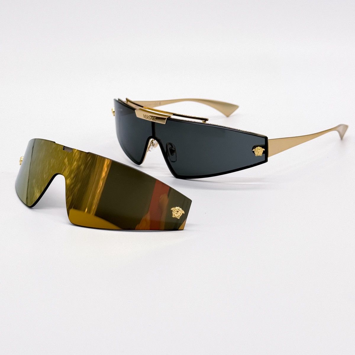 NEW VERSACE VE2265 1002/87 SHIELD MOD 2265 GOLD SUNGLASSES - 3