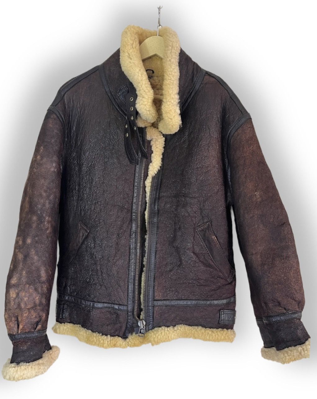 Vintage - Resident Evil B3 SheepSkin Leather Coat Jacket Japan - 2