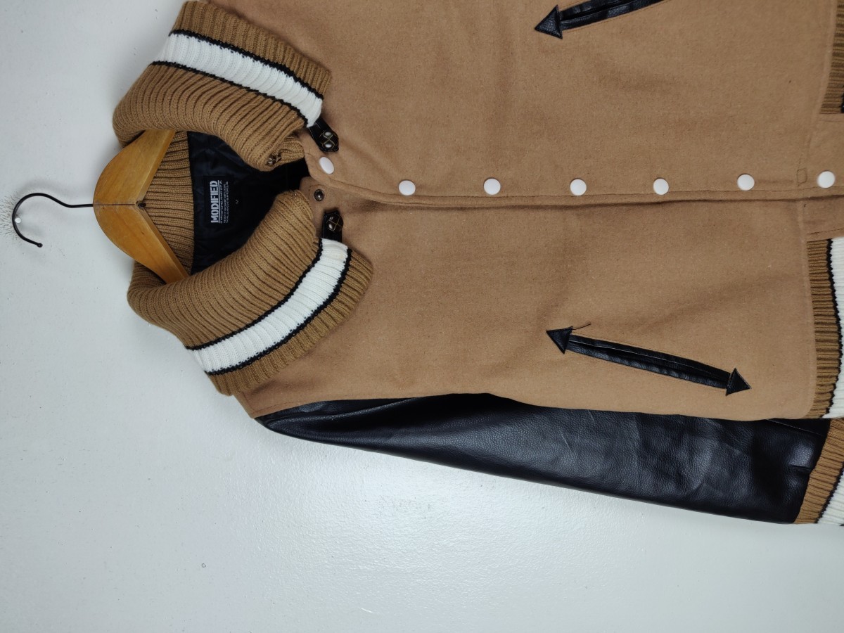 Japanese Brand - Modified High Collar Two Tone Jacket Streetwear - 4