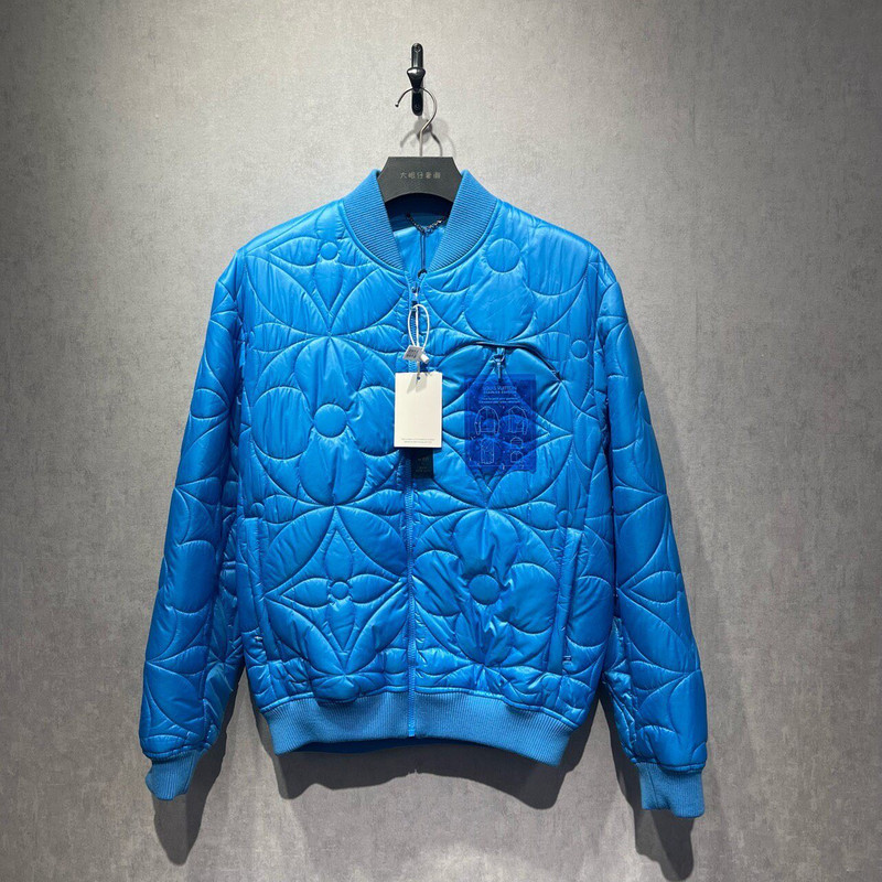 Louis Vuitton Klein Blue Monogram Tagged Cotton Jacket - 1