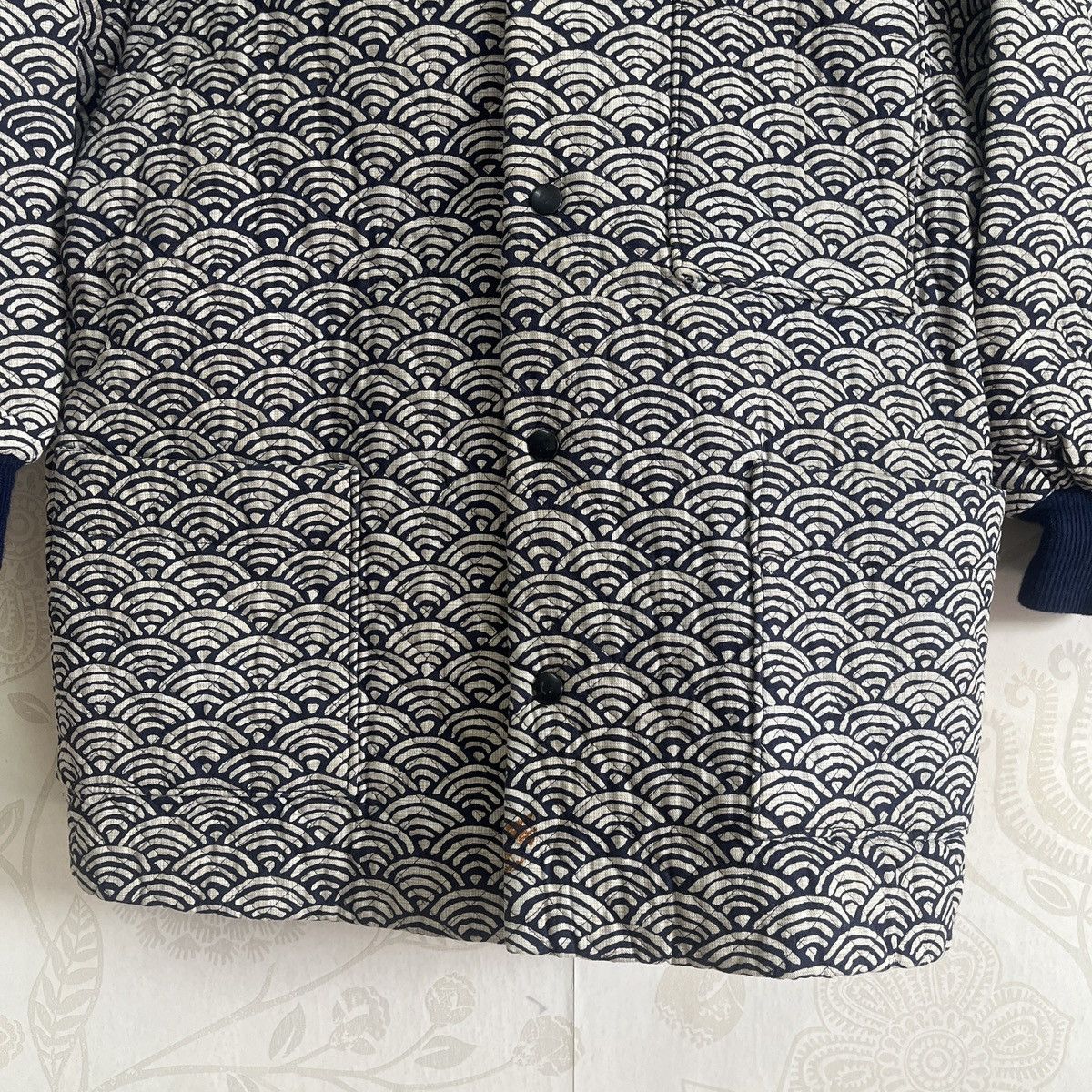Vintage - Steals Quilted Sashiko Japan Sweater Winter - 8