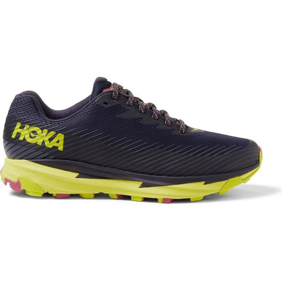 HOKA One One Torrent 2 Trail Running Shoes Lace Up Lightweight Black Yellow 8 - 1