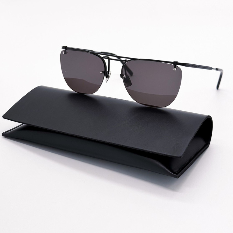 NEW SAINT LAURENT SL 600 001 UNISEX BLACK SUNGLASSES - 1