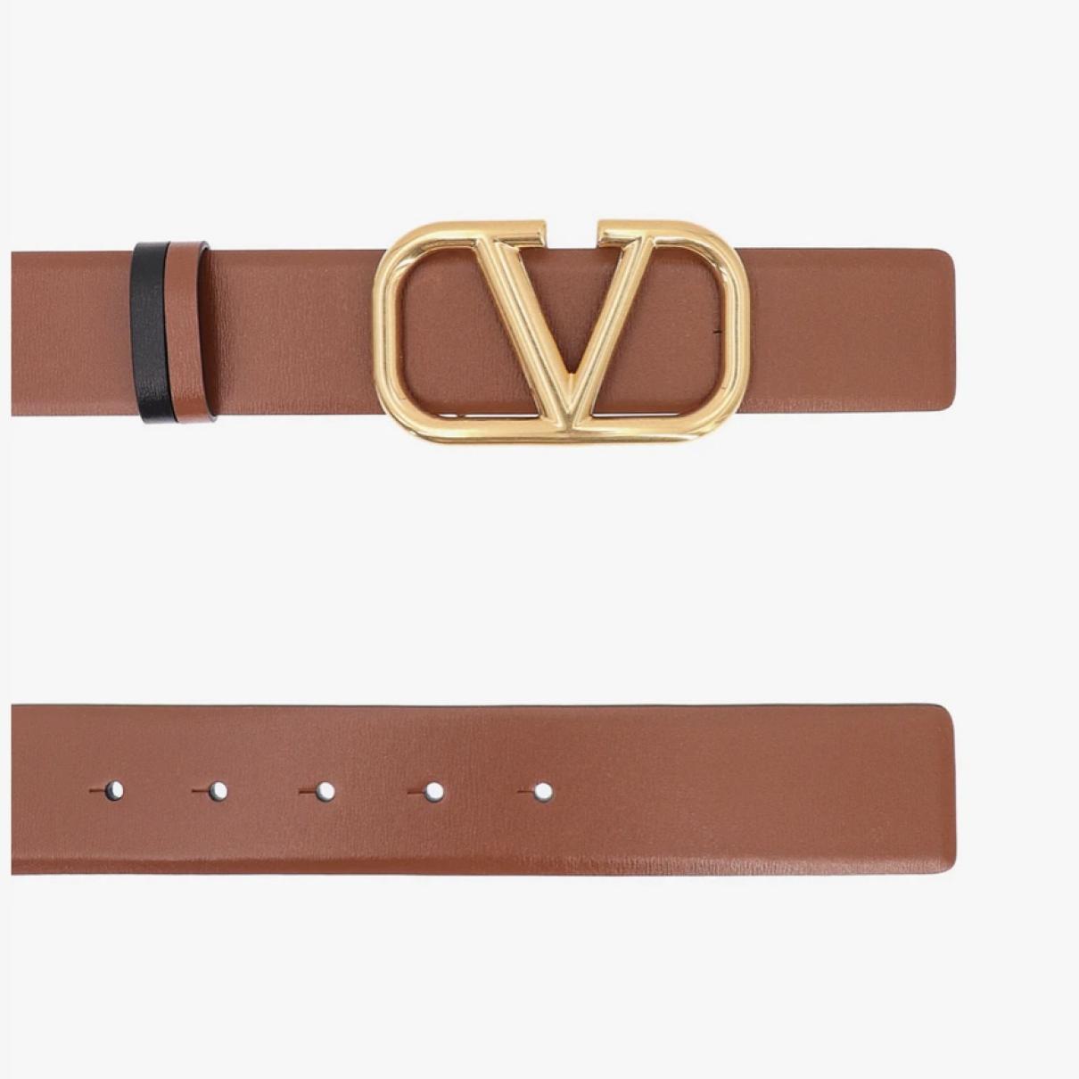 VLogo leather belt - 3