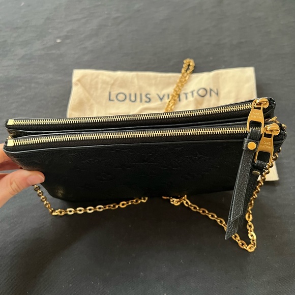 LOUIS VUITTON Empreinte Double Zip Pochette Black Bag - 8