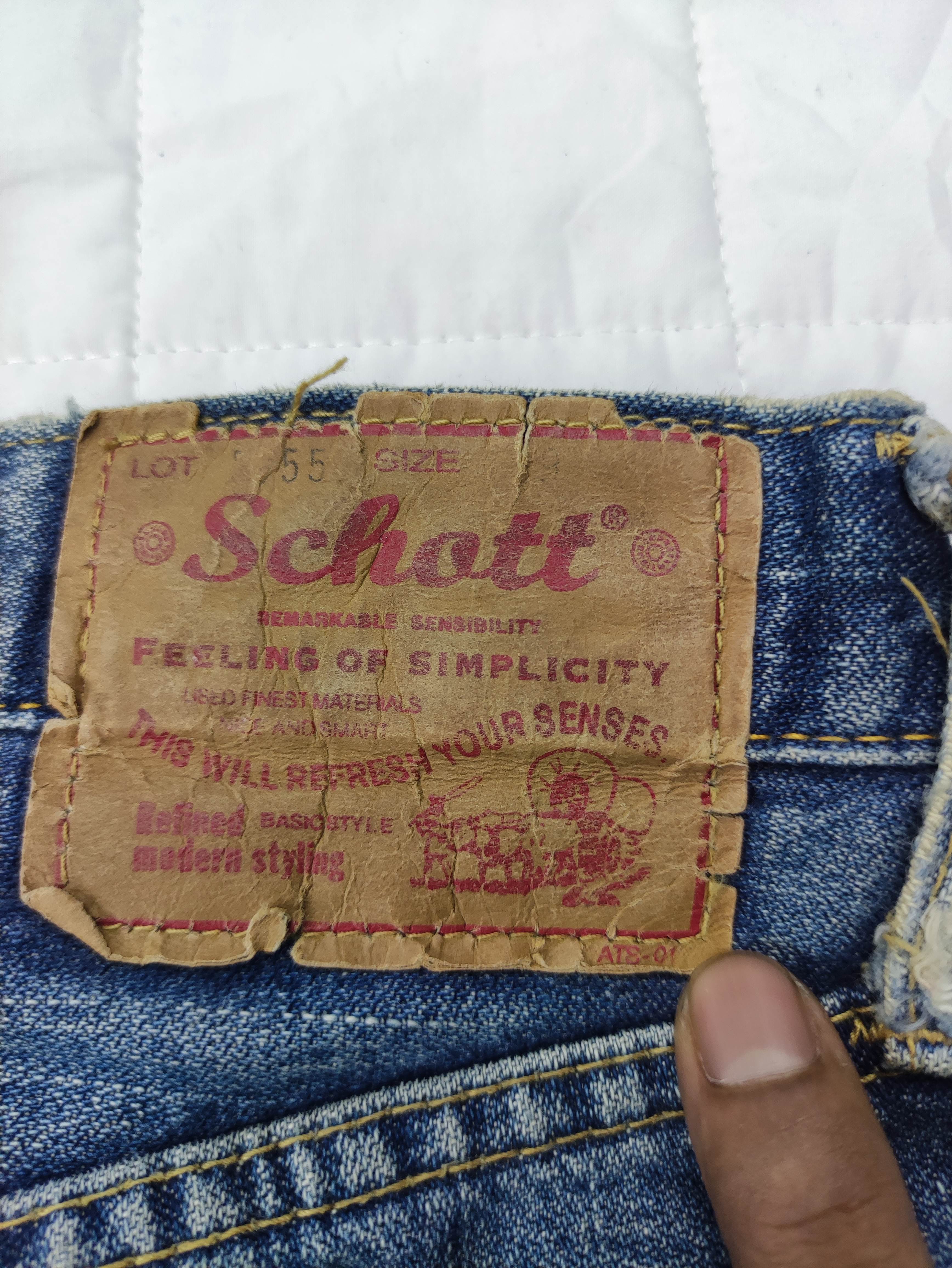 REDLINE🔥Vintage Schott Selvedge Dirty Rusty Denim Jeans - 11