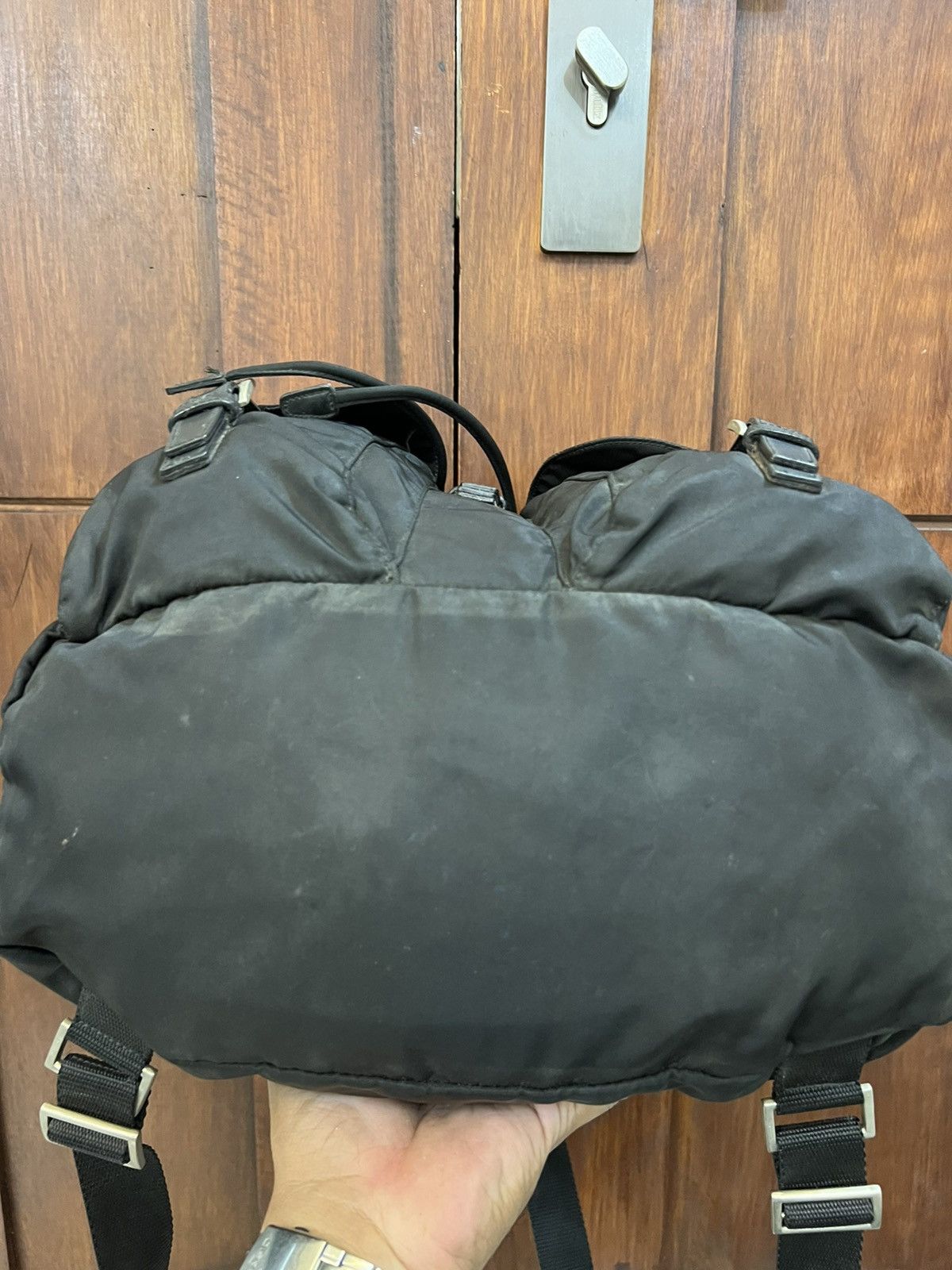 Vintage - Prada Nylon Black Bacpack - 6