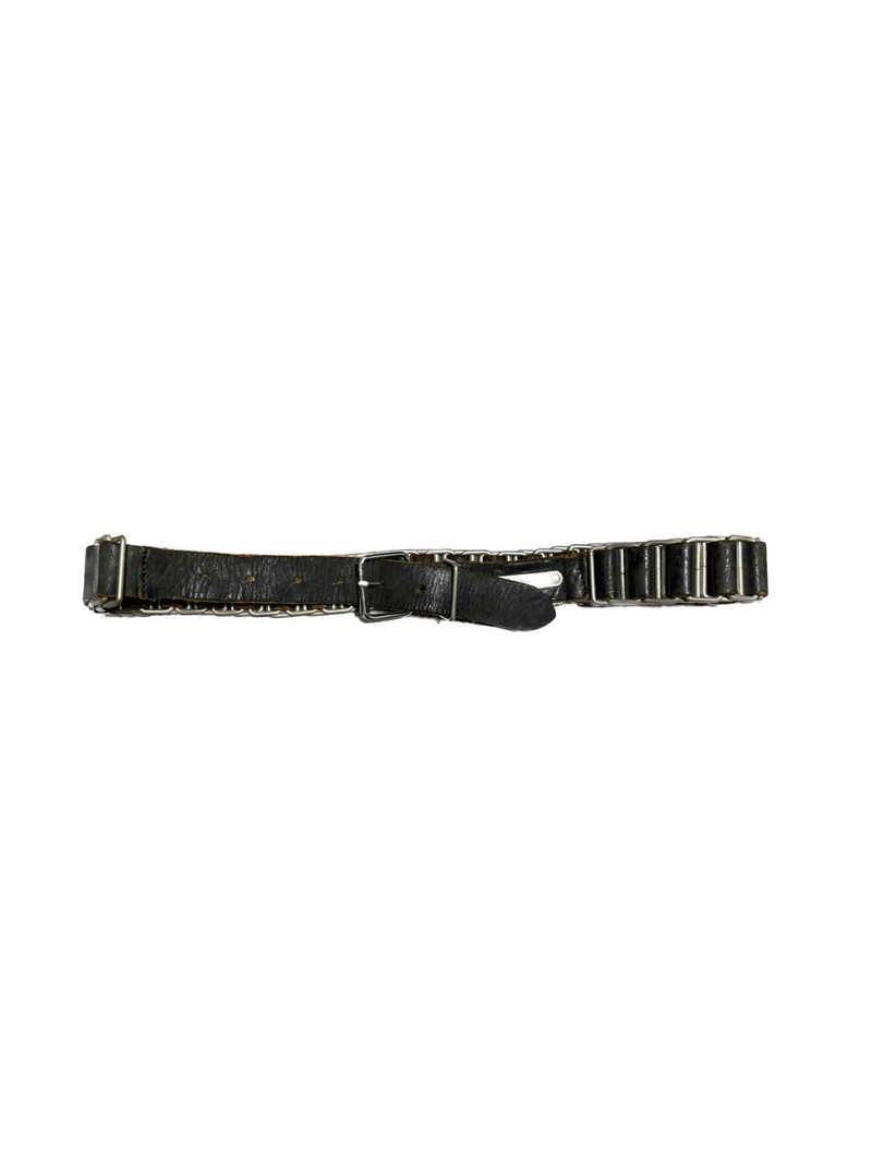 Helmut Lang Archive Military Metal Chain Leather 1999 belt - 1