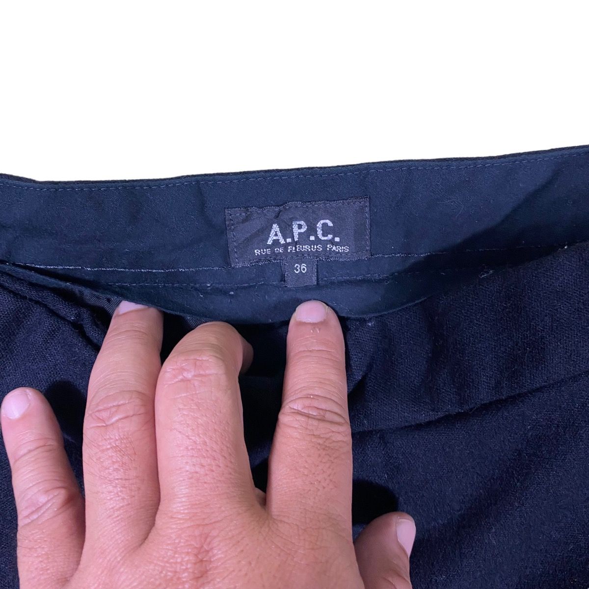 Vintage A.P.C Wool Pants Size 30 Black Colour - 4