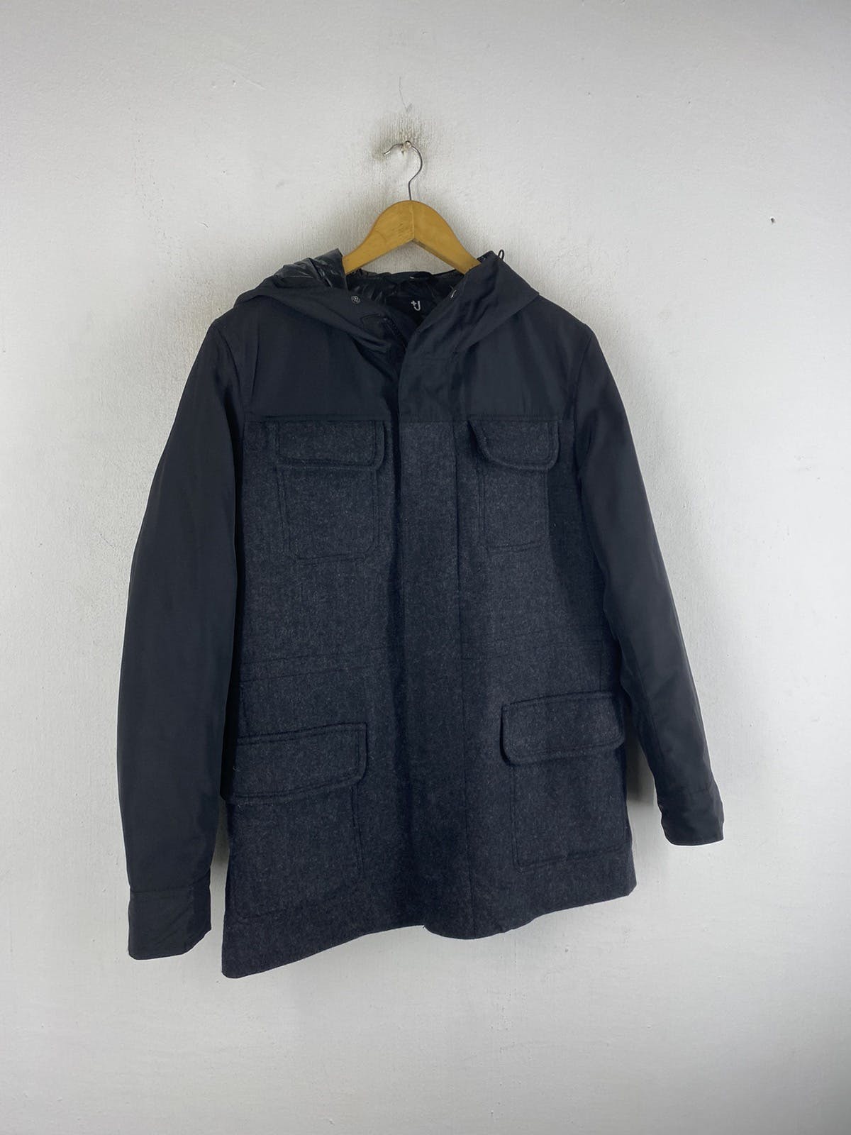 Jil Sander X Uniqlo Wool Zipper Hoodie Coat - 2