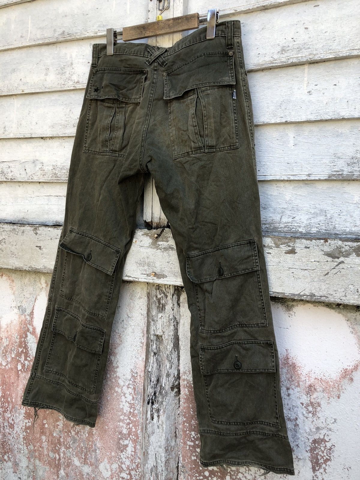 Japanese Brand - Unique Design Clutch Climax Control Back Cargo Pocket Pant - 3