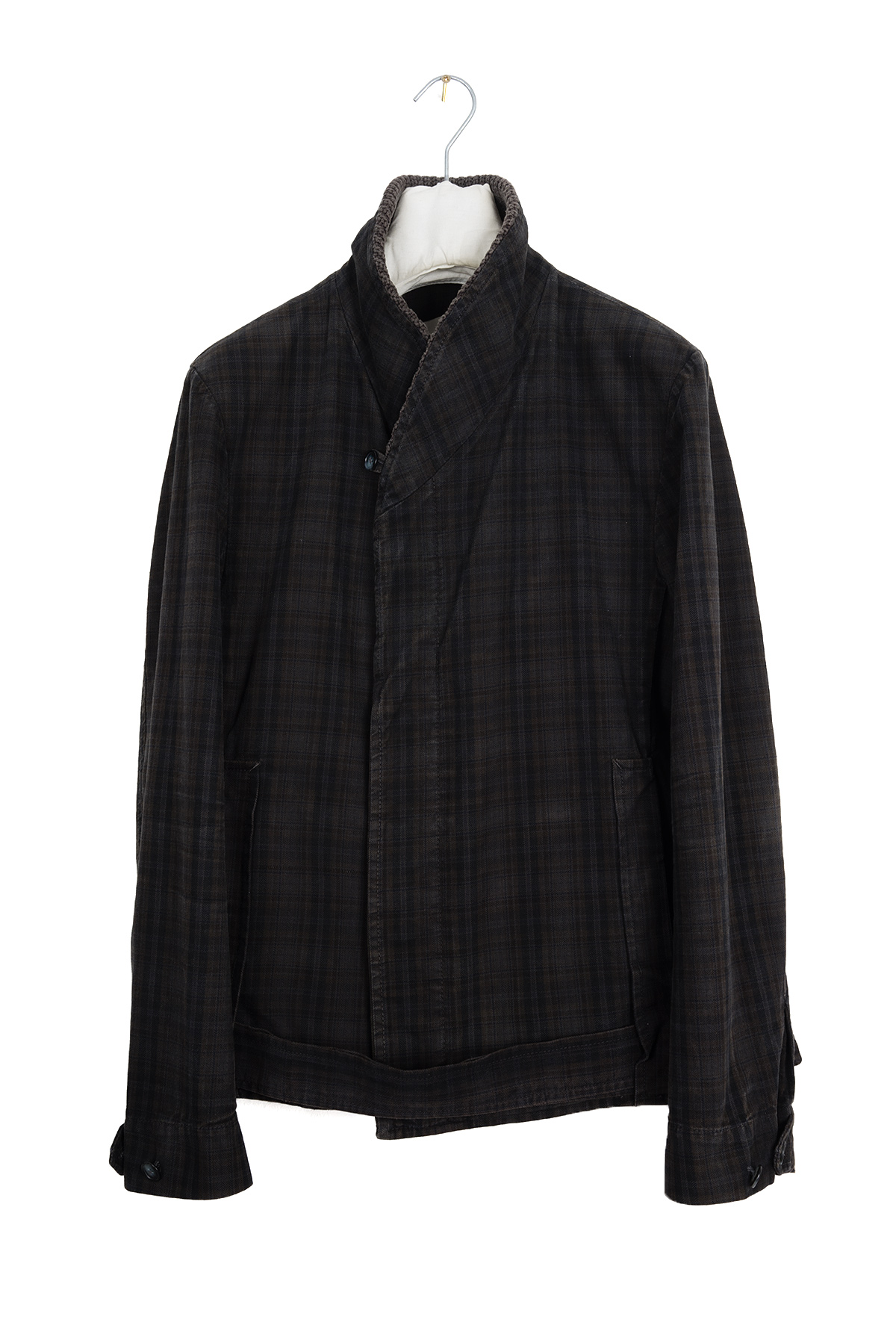 2006 A/W SHAWL COLLAR JACKET IN OVERDYED COTTON - 2