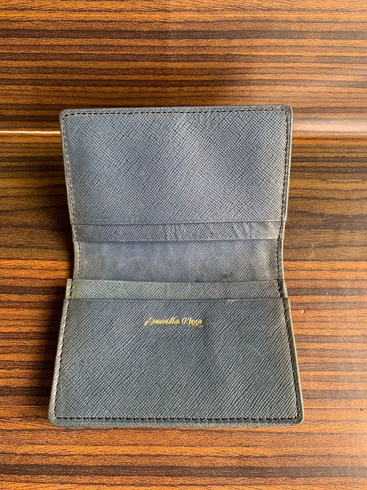 Vintage - Samantha kingz Leather Card Holder small Wallet Bottega styl - 5