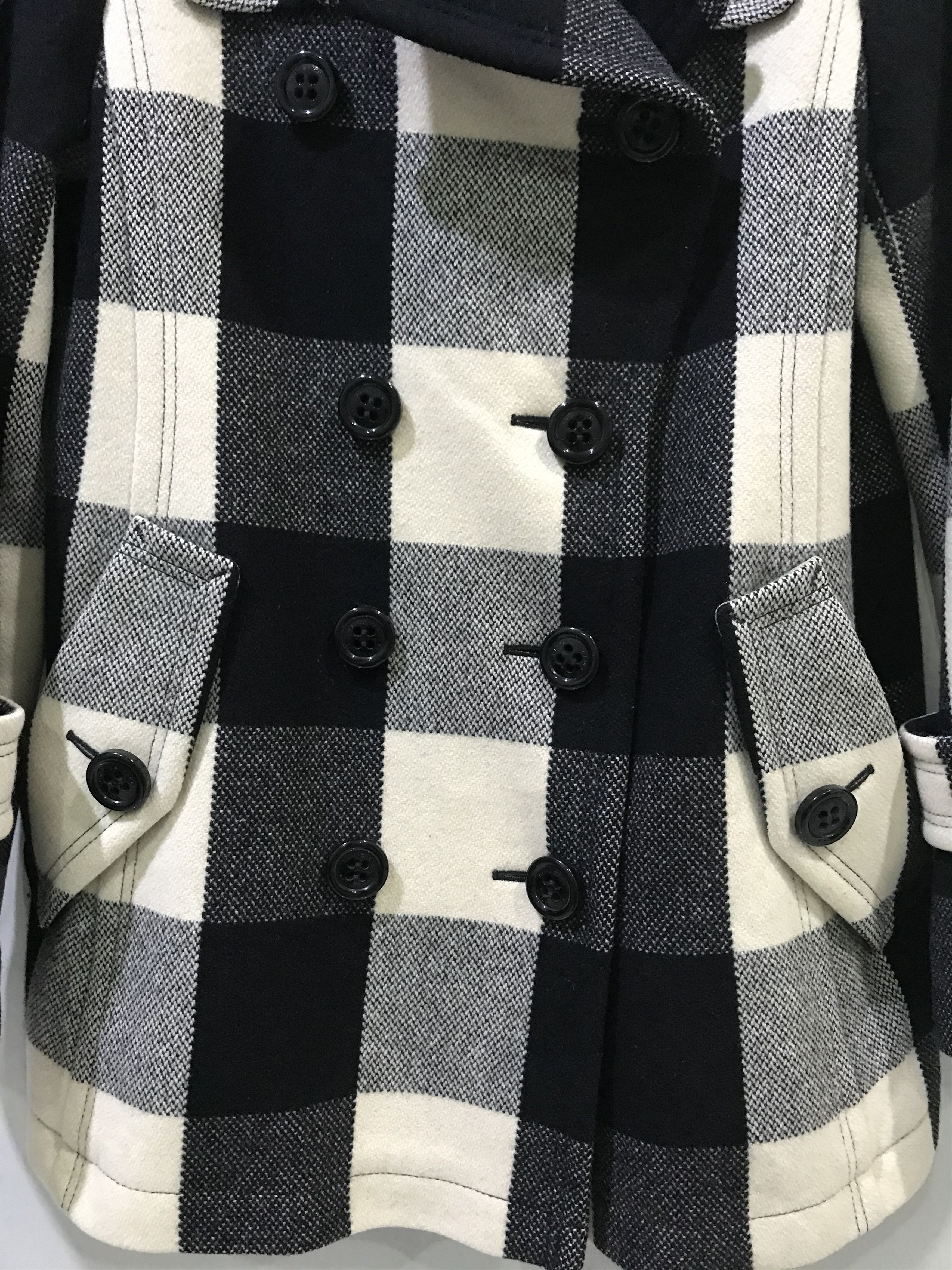 2-OC4- WOMEN! BURBERRY BLUE LABEL Plaid Peacot - 6